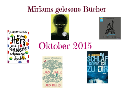 Miriams gelesene Bücher Oktober 2015